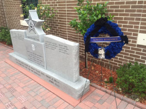 Peeler Wreath with Memorial wall wide