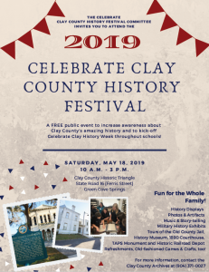 Celebrate clay county history festival
