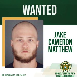 An image of wanted fugitive Jake Matthew